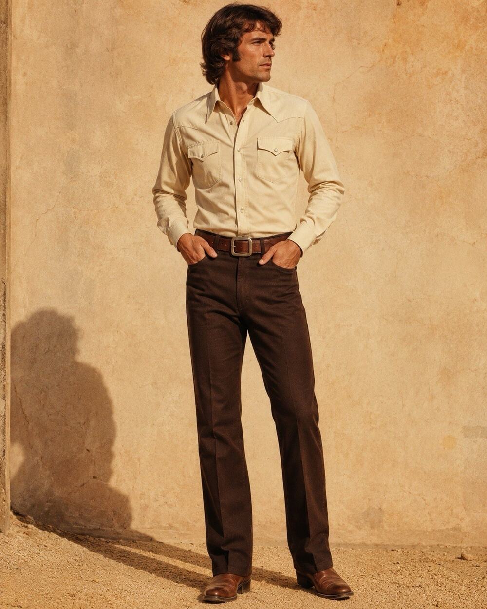 Vintage 70’s Wrangler 82682BN Men’s Regular Fit Wrancher Pant Brown Size 32 X 26